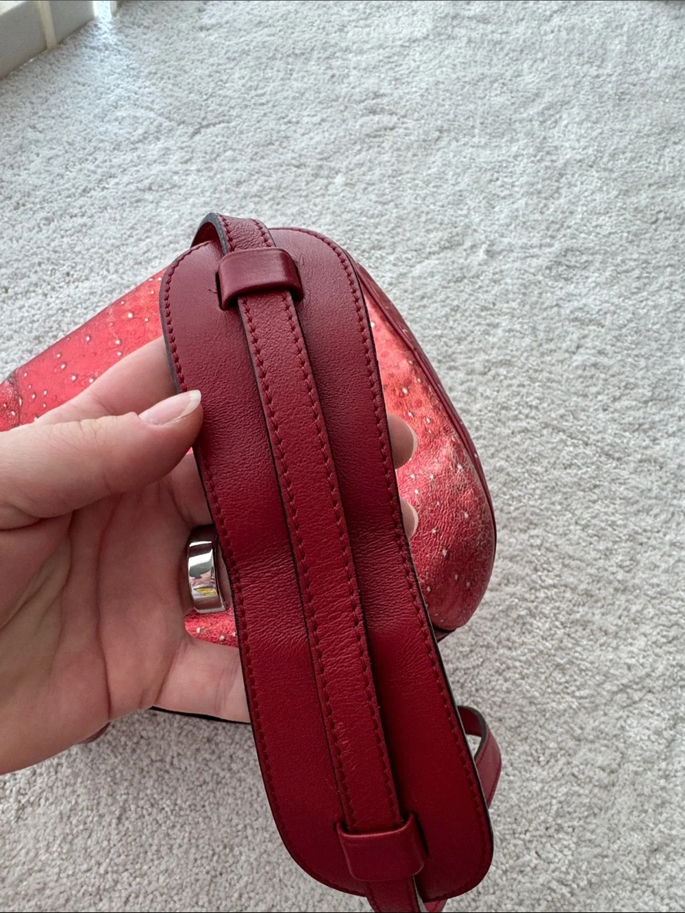 Moschino Red & Silver Coca-Cola Graphic Crossbody Bag
